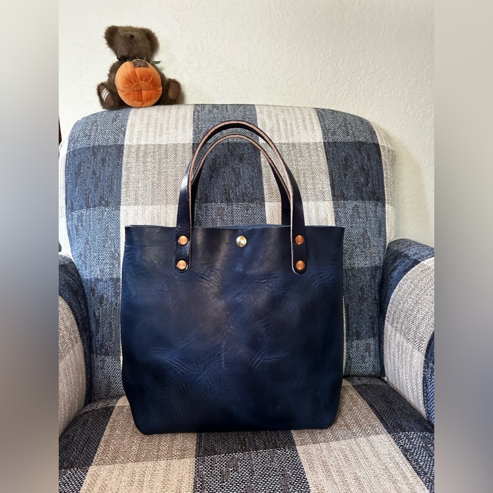 KMM & Co cobalt mini tote